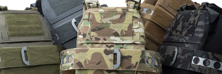 Ape Force Gear FCPC V5 Plate Carriers in Multicam, Ranger Green, Coyote Brown, Wolf Gray, and Multicam Black.